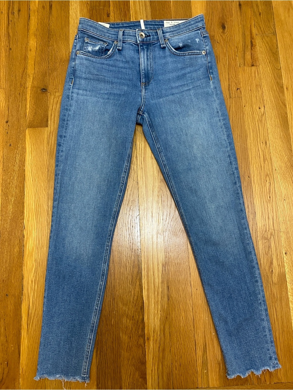 rag & bone Cate Mid-Rise Ankle Skinny Jeans Palmer Wash 27 USA Made